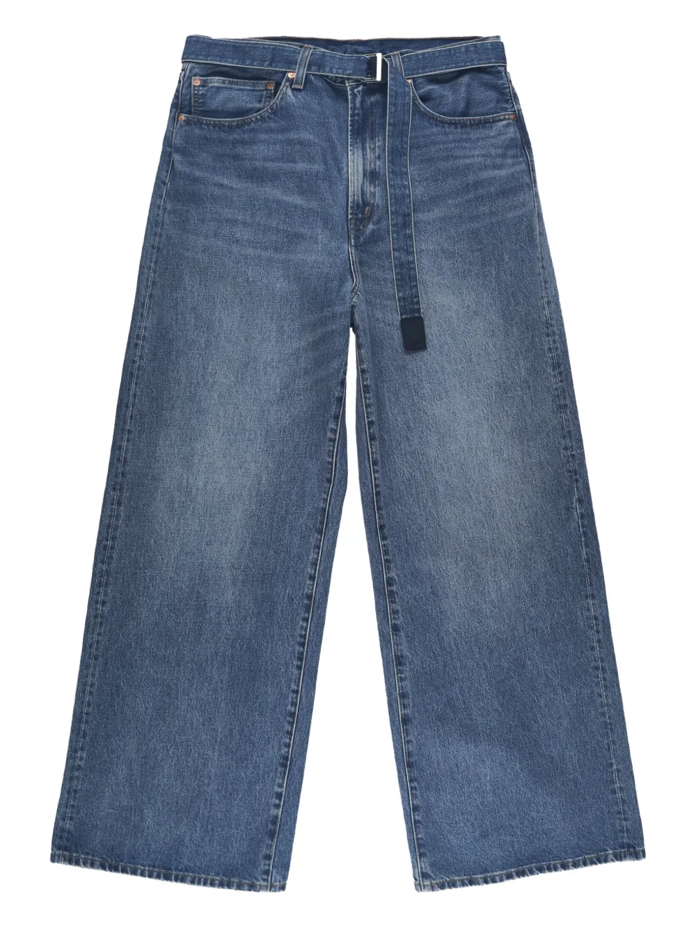 Sacai Jeans met wijde pijpen Blauw