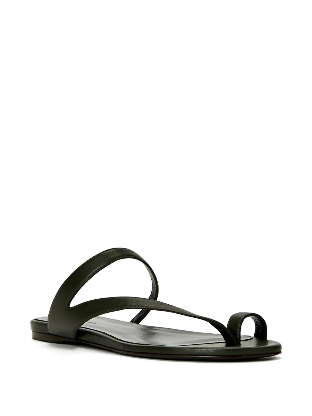 KHAITE Aimee double-strap flat sandals Black