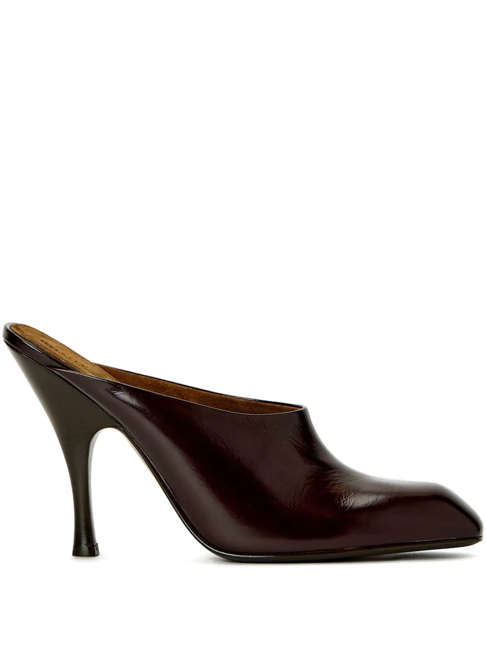 KHAITE 100mm Colt square-toe heeled mules Red