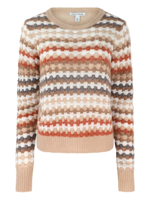 Autumn Cashmere striped crew-neck sweater