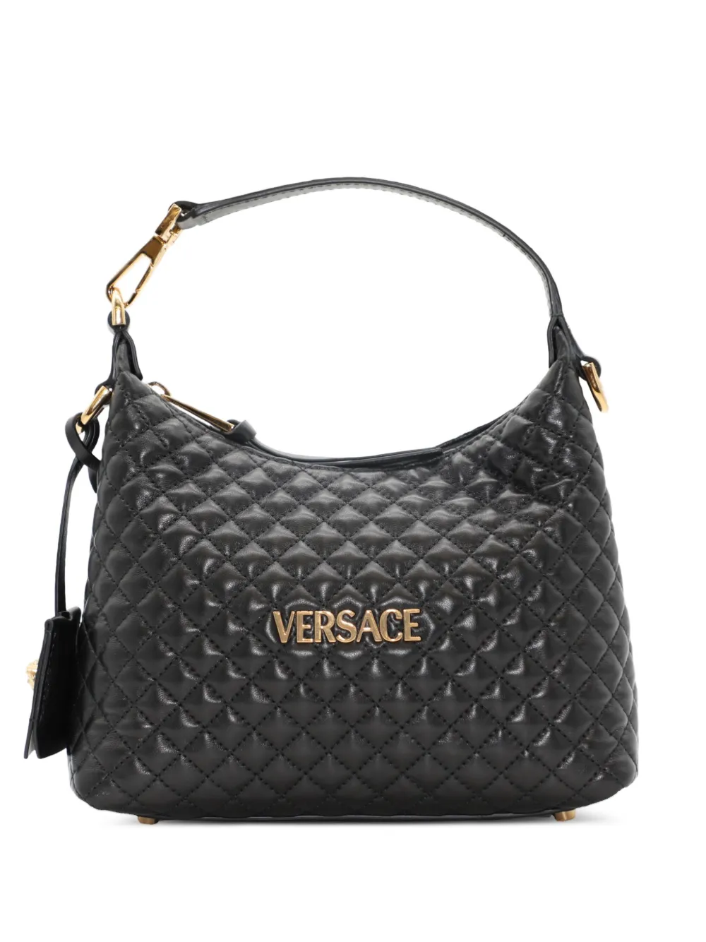 Versace Gewatteerde schoudertas Zwart