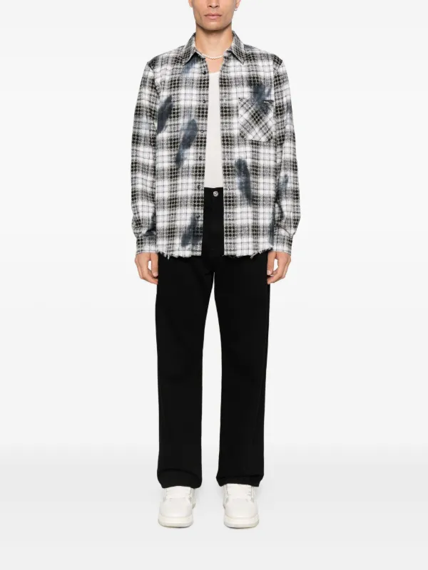 AMIRI チェック シャツ | ブラック | FARFETCH JP
