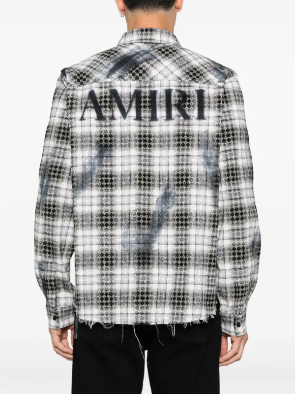 AMIRI チェック シャツ | ブラック | FARFETCH JP