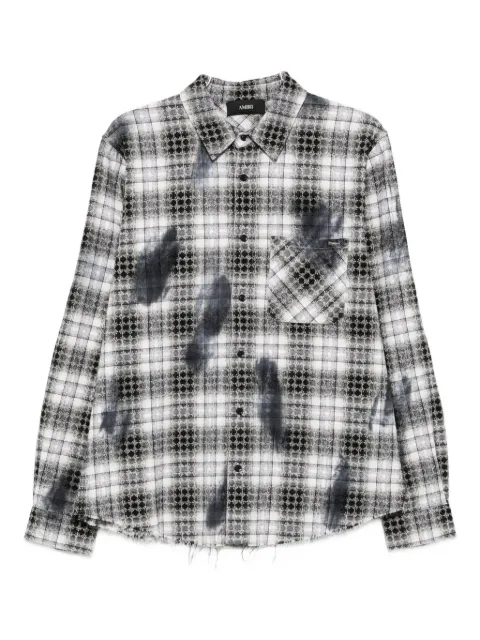 AMIRI checked frayed shirt