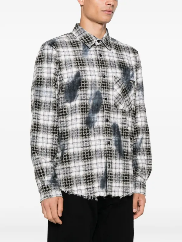 AMIRI チェック シャツ | ブラック | FARFETCH JP