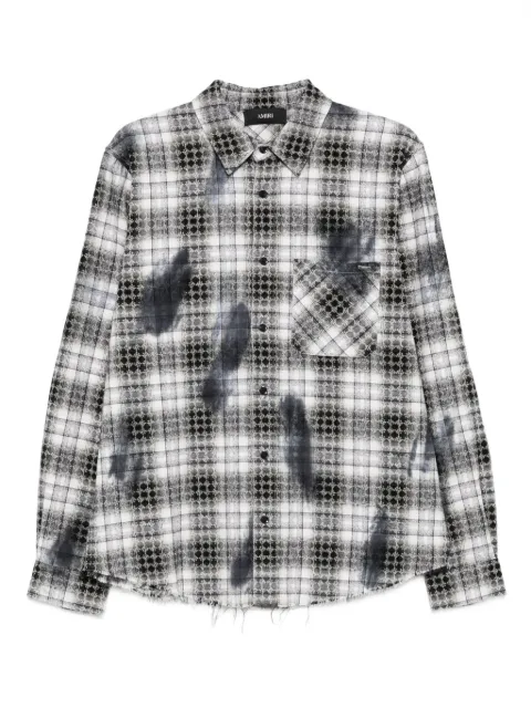 AMIRI checked frayed shirt