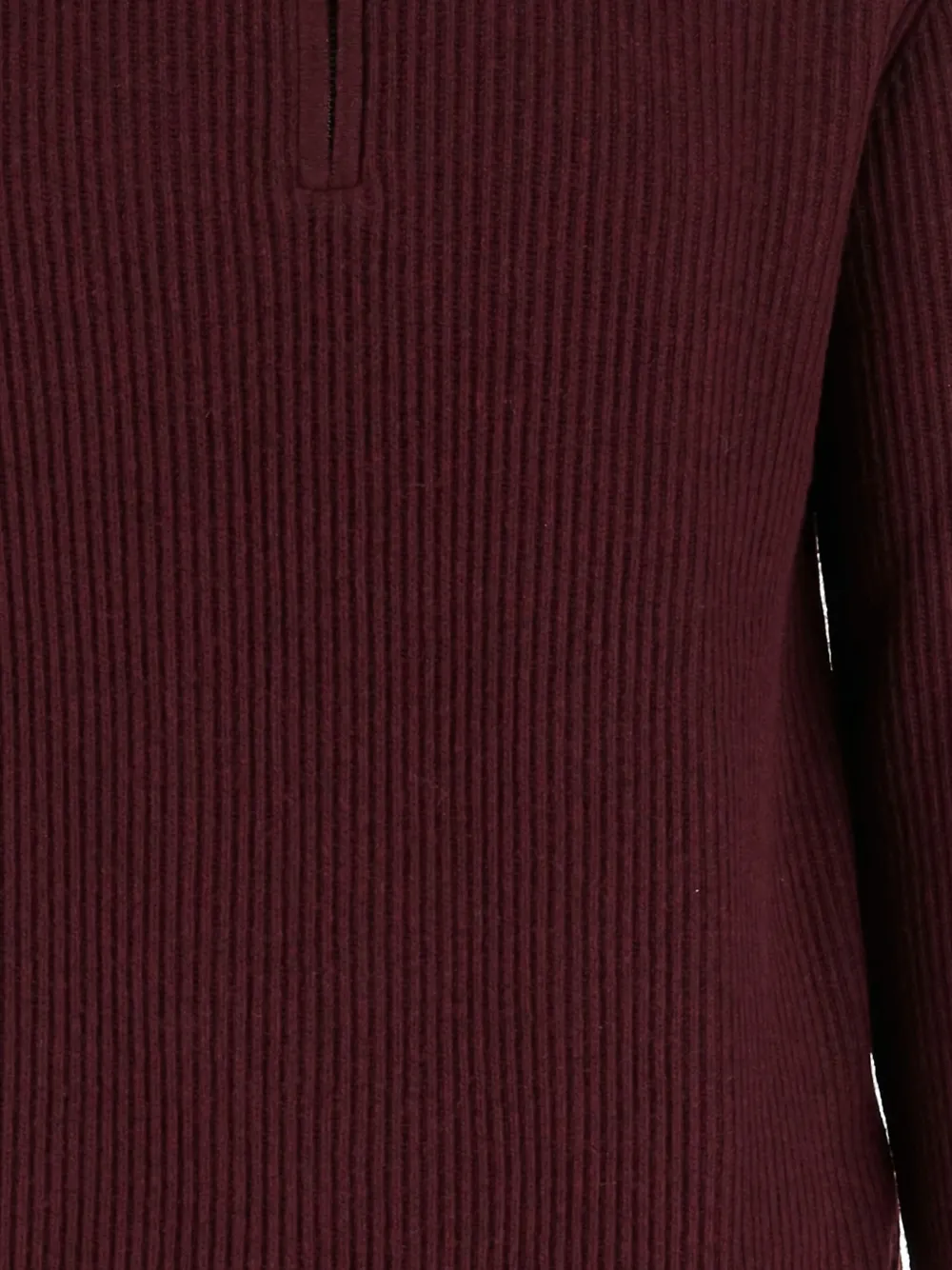 Woolrich Geribbelde trui met halve rits Rood
