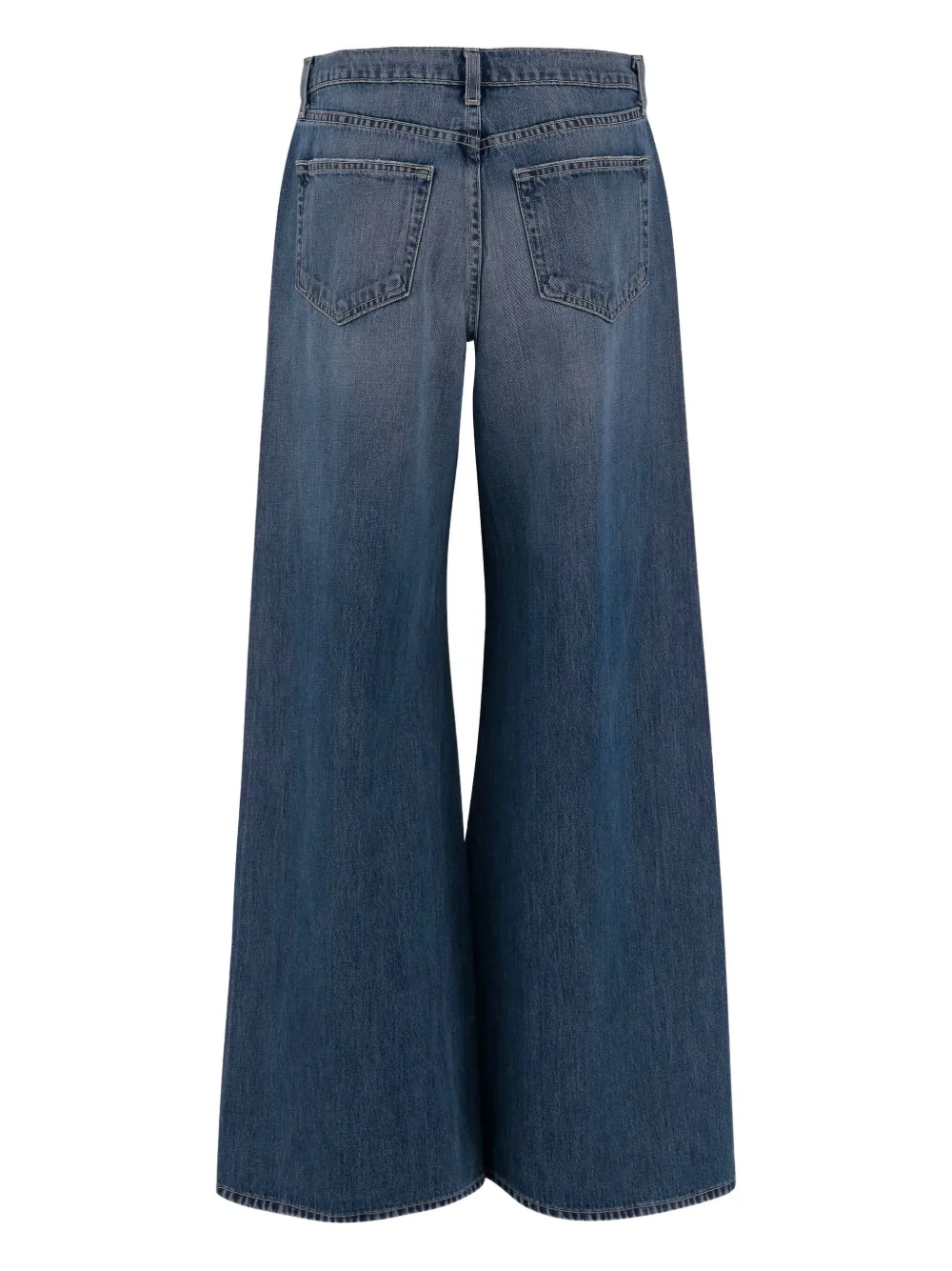 L'Agence Katoenen jeans met split Blauw