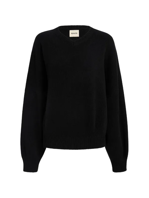 Khaite Wolfe Cashmere Sweater in Black