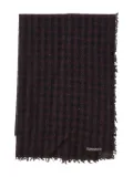 Faliero Sarti plaid fringed scarf - Brown