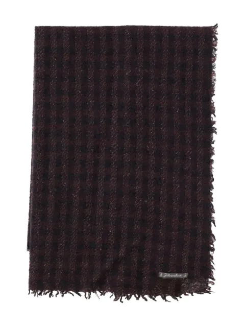 Faliero Sarti plaid fringed scarf