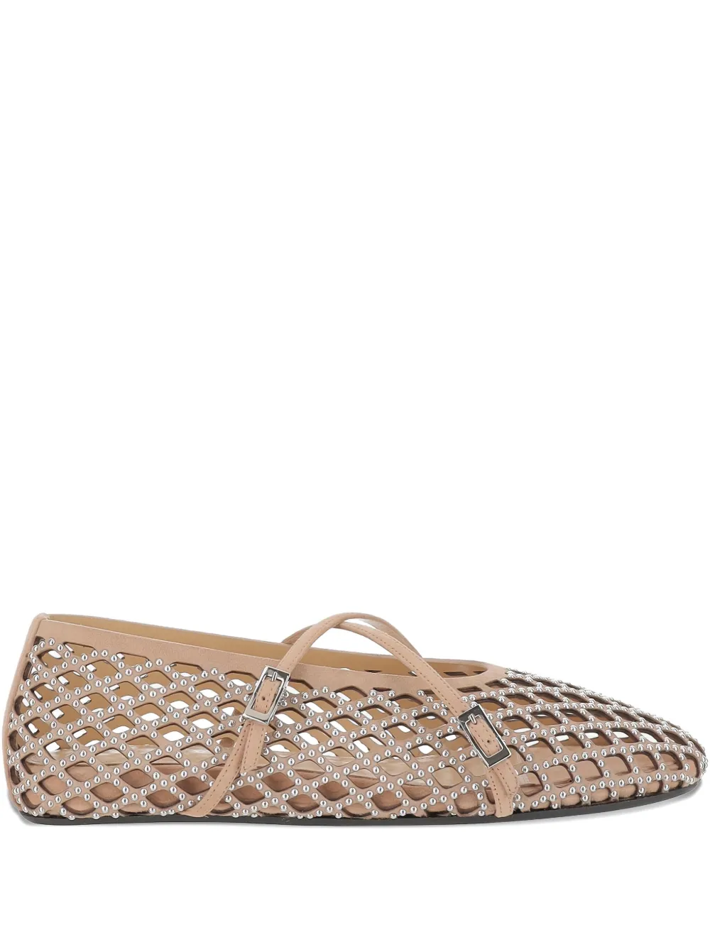 MACH & MACH embellished leather ballet flats - Toni neutri
