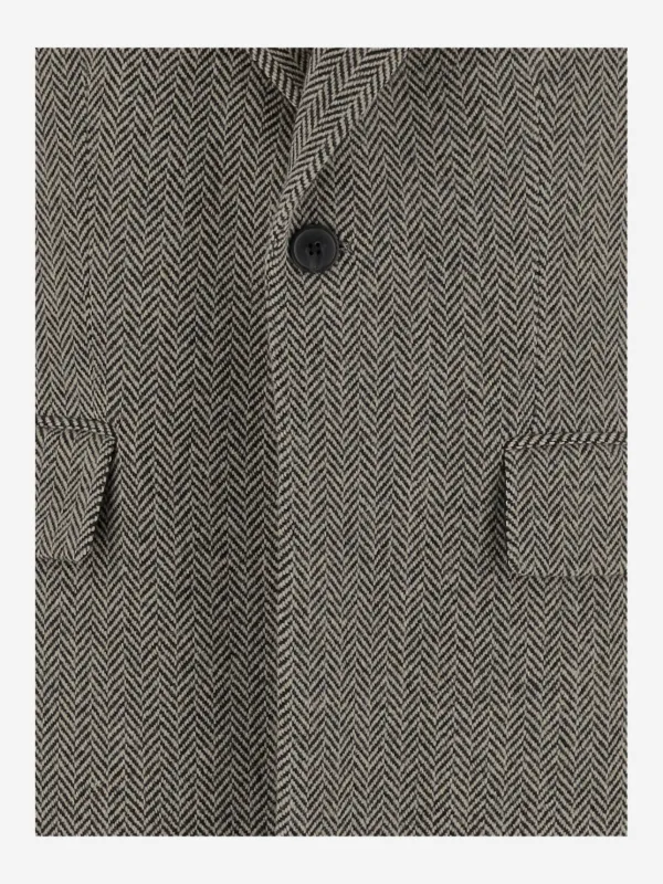 Polo Ralph Lauren Herringbone single-breasted Coat | Brown | FARFETCH