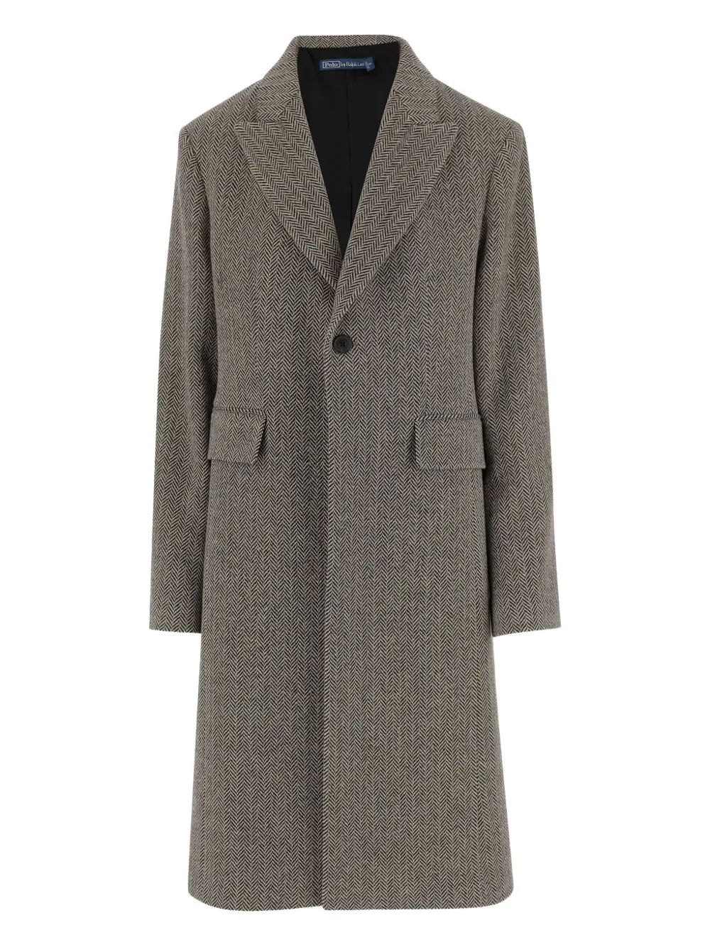 Polo Ralph Lauren herringbone single-breasted coat Bruin
