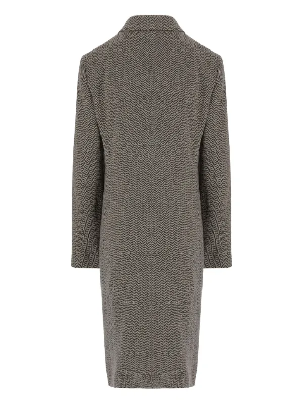 Polo Ralph Lauren　Herringbone Tweed Coat Polo Ralph Lauren Herringbone single-breasted Coat | Brown