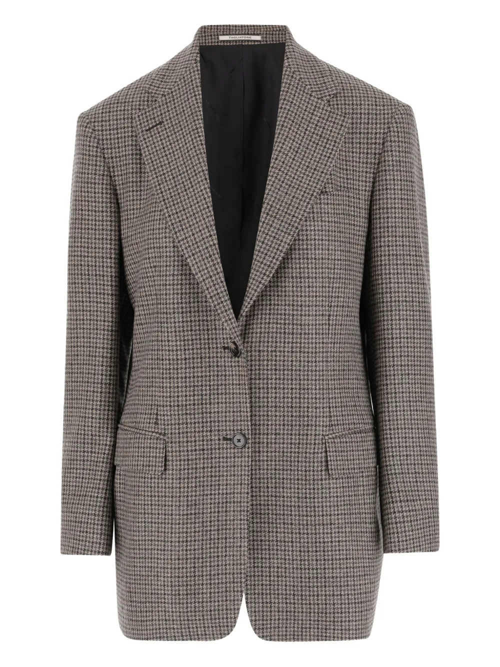 Tagliatore houndstooth single-breasted blazer Bruin
