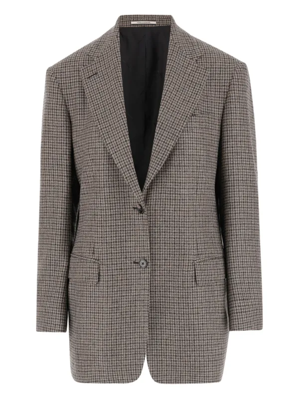 タリアトーレ ハウンドトゥース ジャケット Tagliatore ハウンドトゥース ジャケット | ブラック | FARFETCH JP