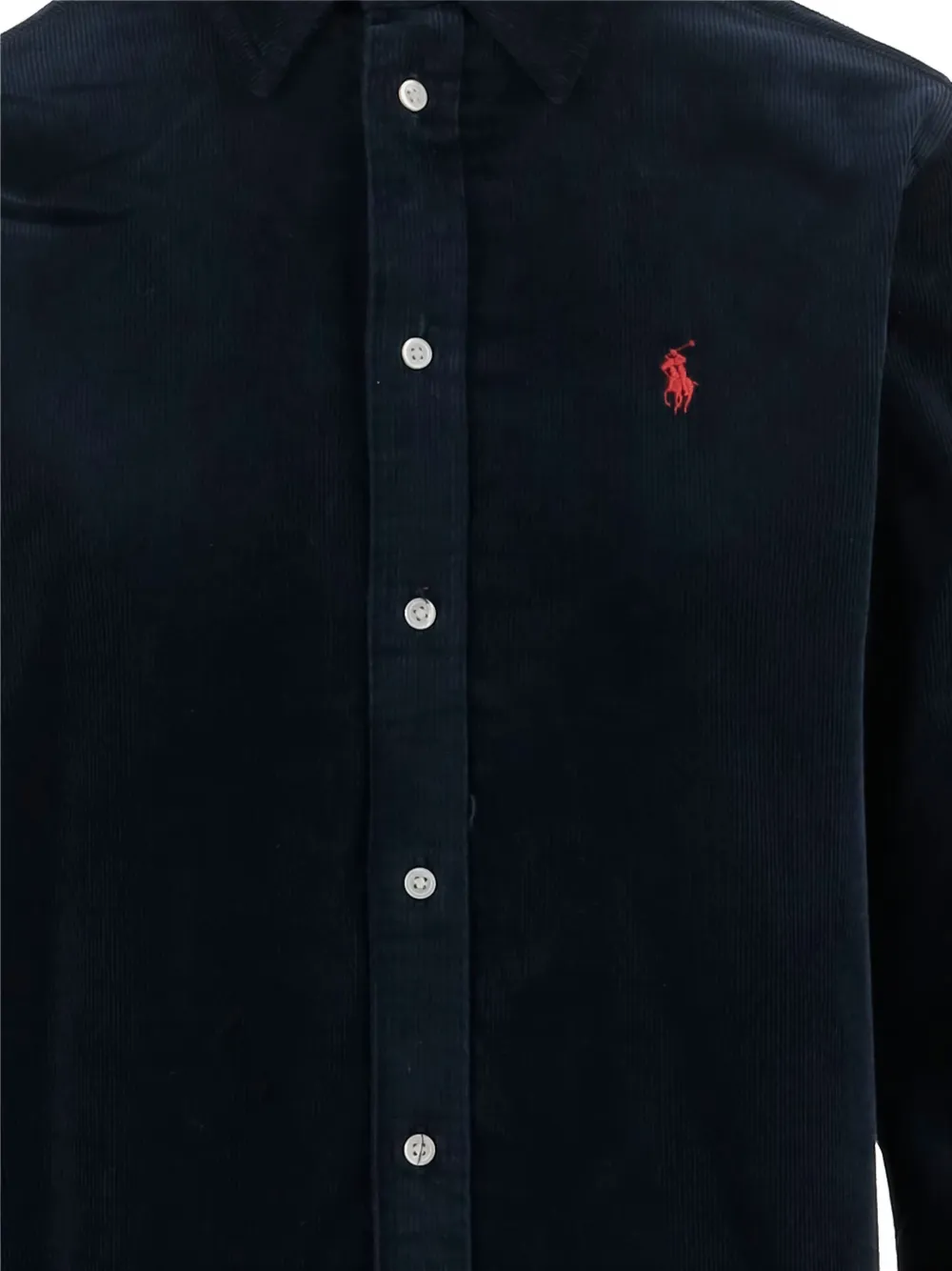 Polo Ralph Lauren Cotton Velvet Logo Shirt In Blue