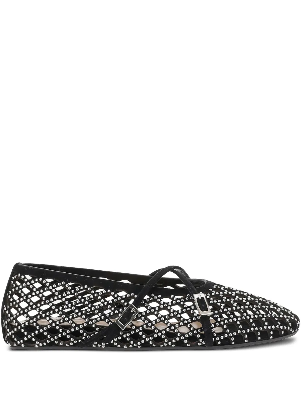 MACH 
MACH embellished leather ballet flats Black