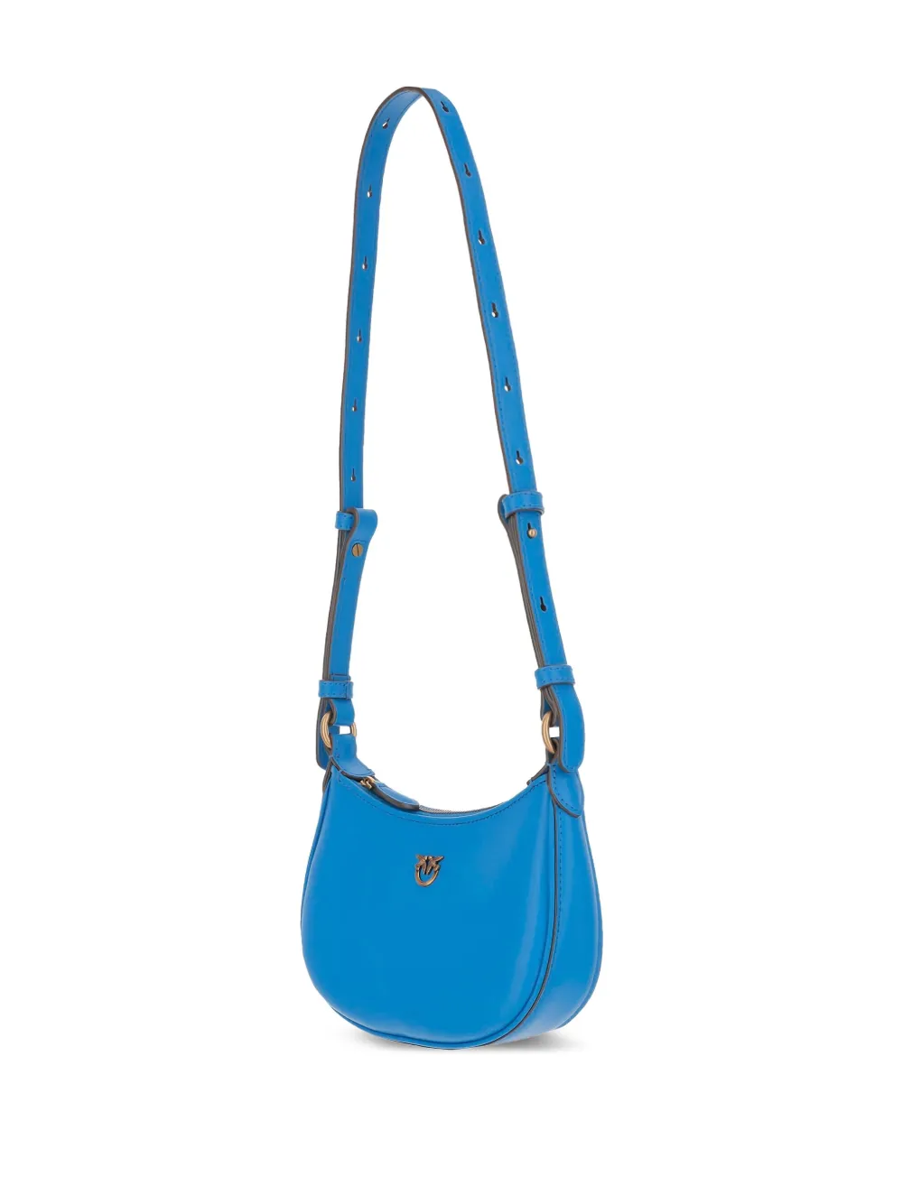PINKO Half Moon leren schoudertas Blauw
