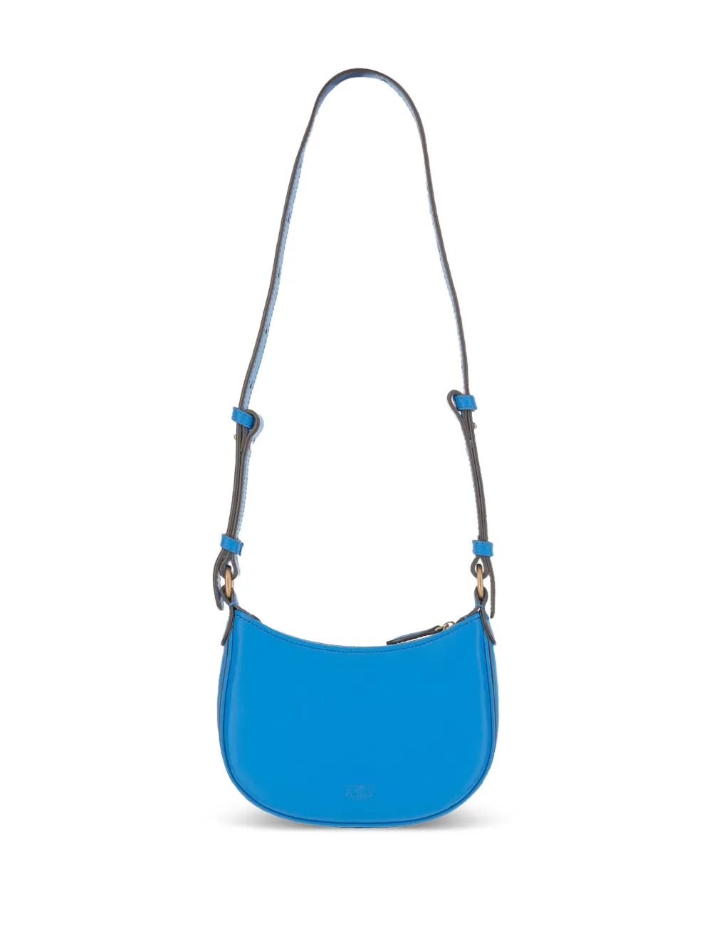 PINKO Half Moon leren schoudertas Blauw