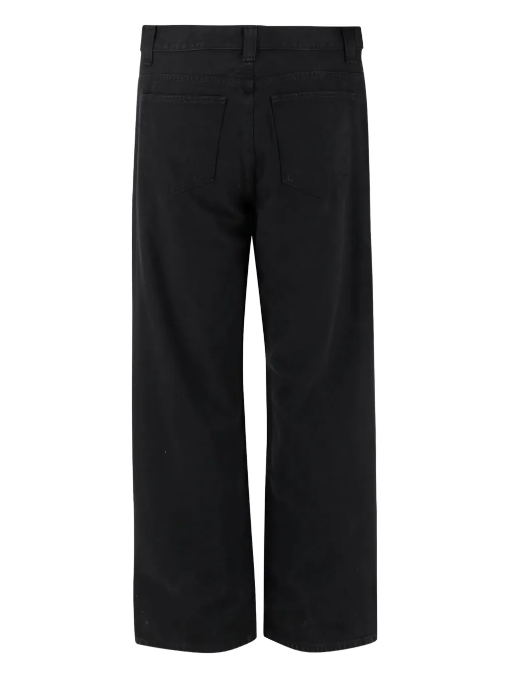 Khaite Cotton Straight-leg Jeans In Black