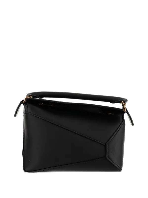 LOEWE Mini Puzzle Edge top-handle Calfskin Bag | Black | FARFETCH ZA
