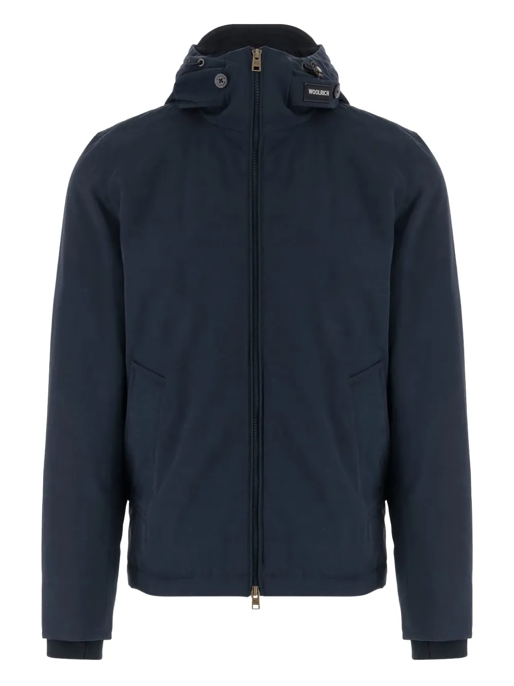 Woolrich hooded zip-front coat Blauw