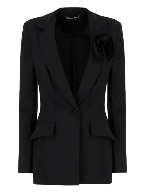 CHIARA BONI La Petite Robe rose-embellished single-breasted blazer