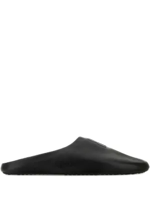 Prada レザーミュール | ブラック | FARFETCH JP