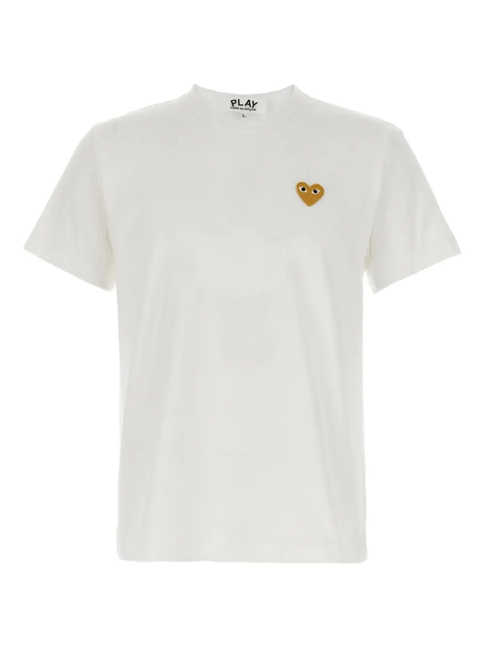 Comme Des Garçons Play heart-patch T-shirt - ホワイト Comme Des Garçons Play heart-patch T-shirt - ホワイト