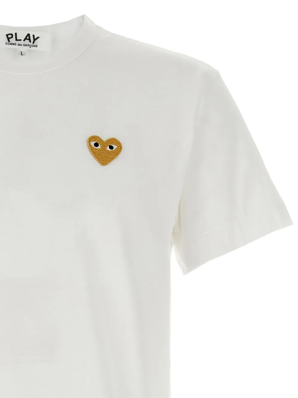 Comme Des Garçons Play T-shirt met hartpatch Wit