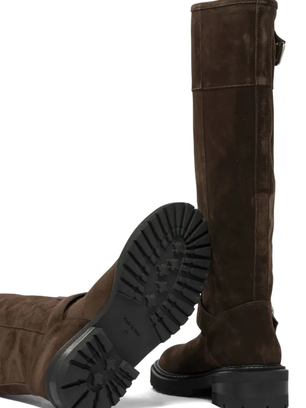 【関税込み】Via Roma 15 Suede boots Via Roma 15 knee-high Suede Boots | Brown | FARFETCH