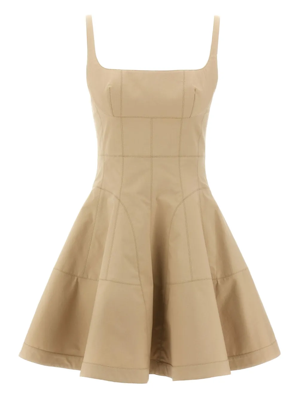 seams-details mini dress