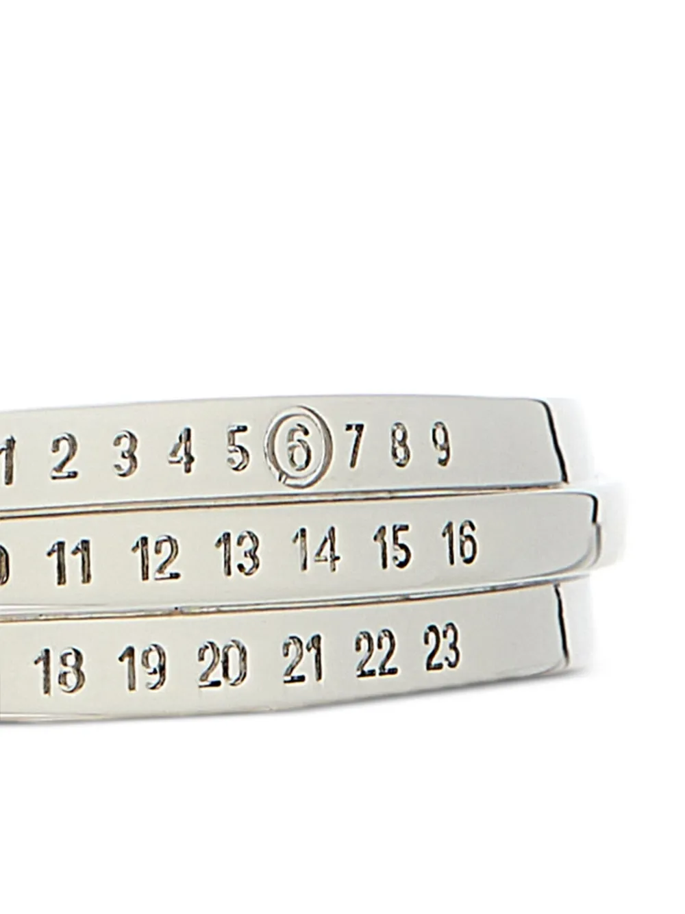 MM6 Maison Margiela Armband met gegraveerd getal - Zilver