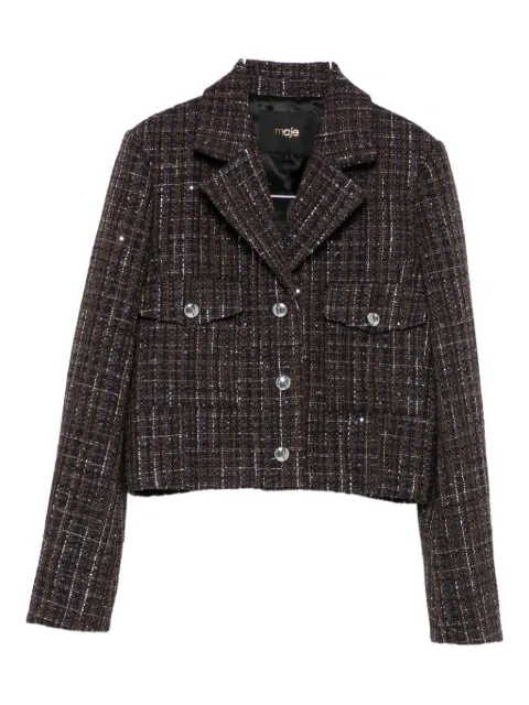 Maje 亮片缀饰粗花呢西装夹克