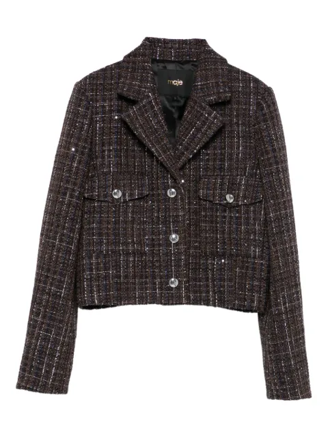 Maje tweed sequin-embellished blazer