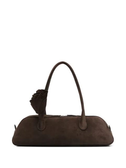 Magda Butrym Briggitte rose-embellished suede tote bag