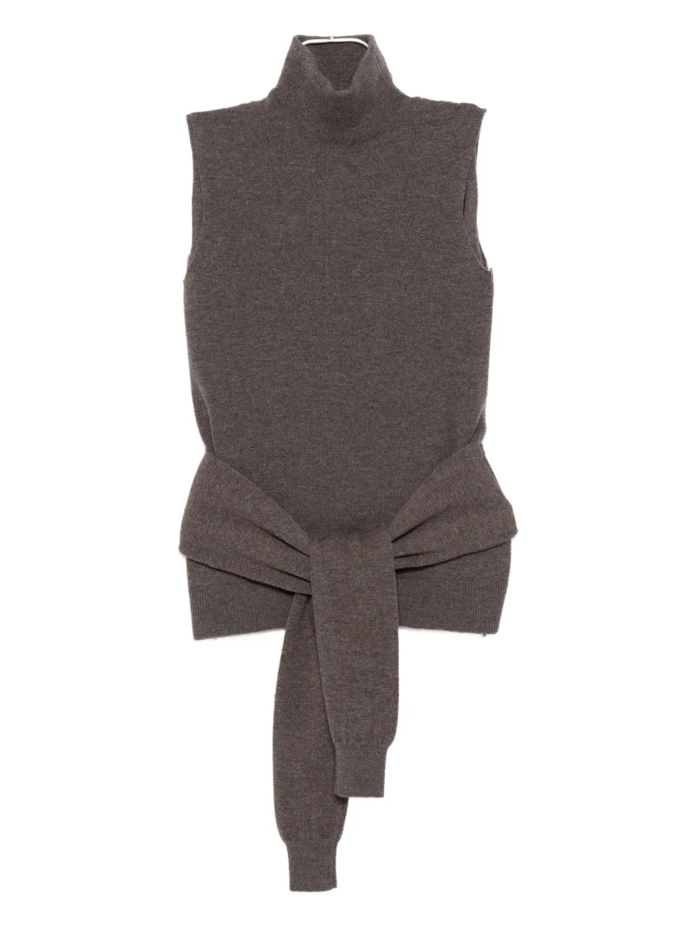 Rohe Layered Merino Wool And Cashmere-blend Top In Brown