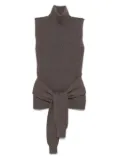 Róhe double-layer knitted top - Brown