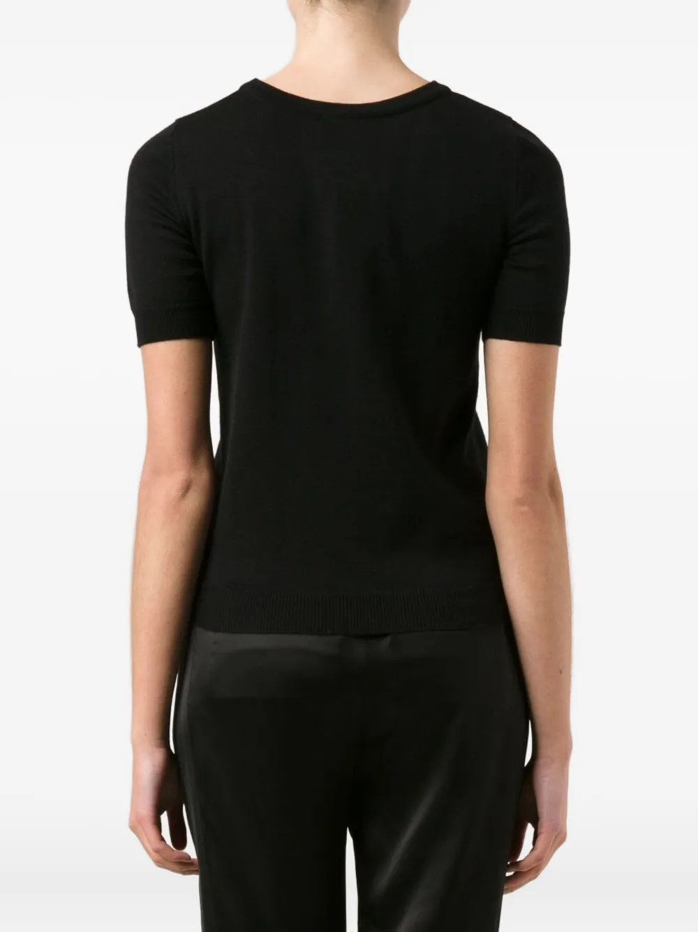 Moschino T-shirt met teddybeer-intarsia Zwart