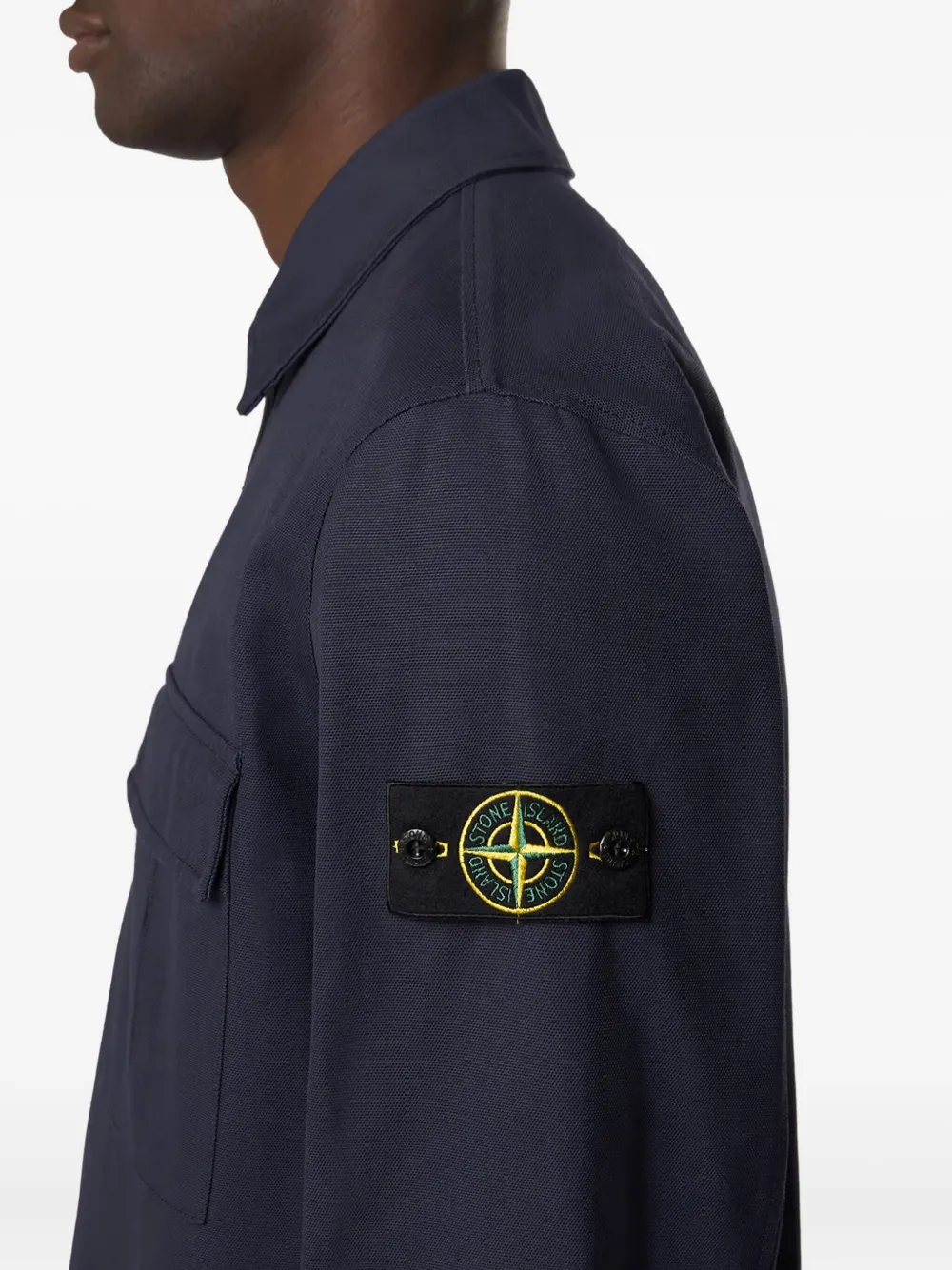 Stone Island Jack met Compass-logopatch Blauw