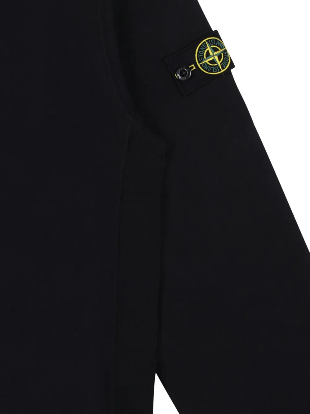 Stone Island Junior Sweater met logo Zwart