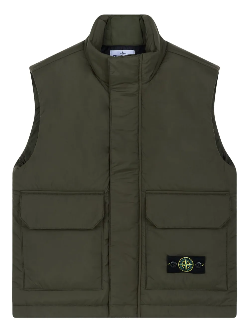Stone Island Junior patch-pocket padded waistcoat | Green | Image 1