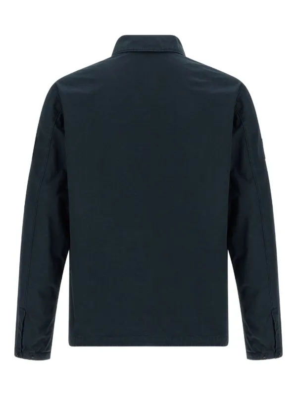 ジャケット・アウター STONE  2way cotton zip jacket navy Stone Island zip-fastening patch-pocket Shirt Jacket | Blue