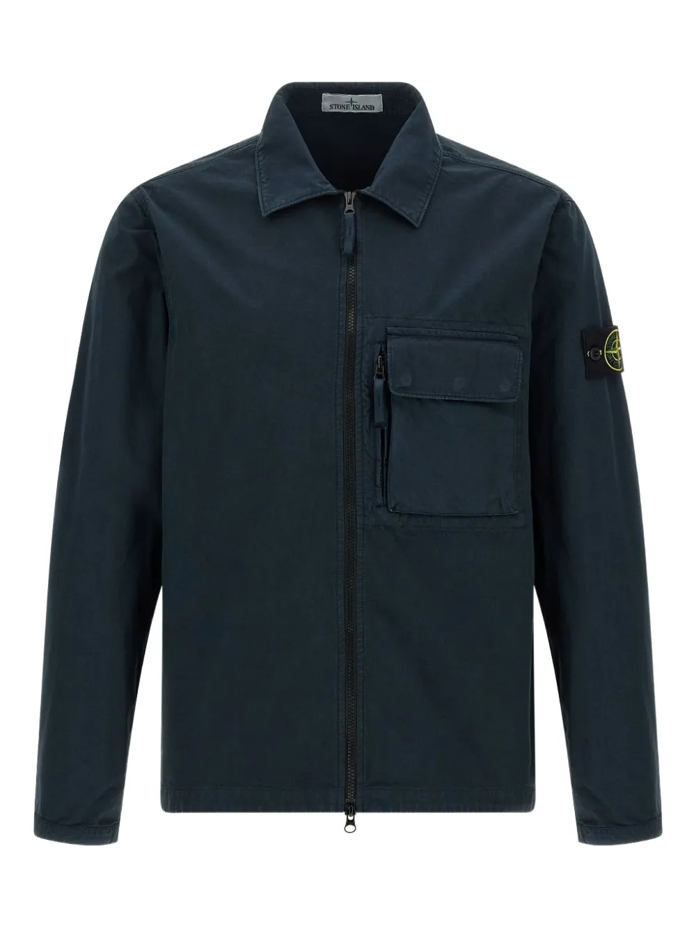 Stone Island パッチポケット シャツジャケット - ブルー Stone Island パッチポケット シャツジャケット - ブルー
