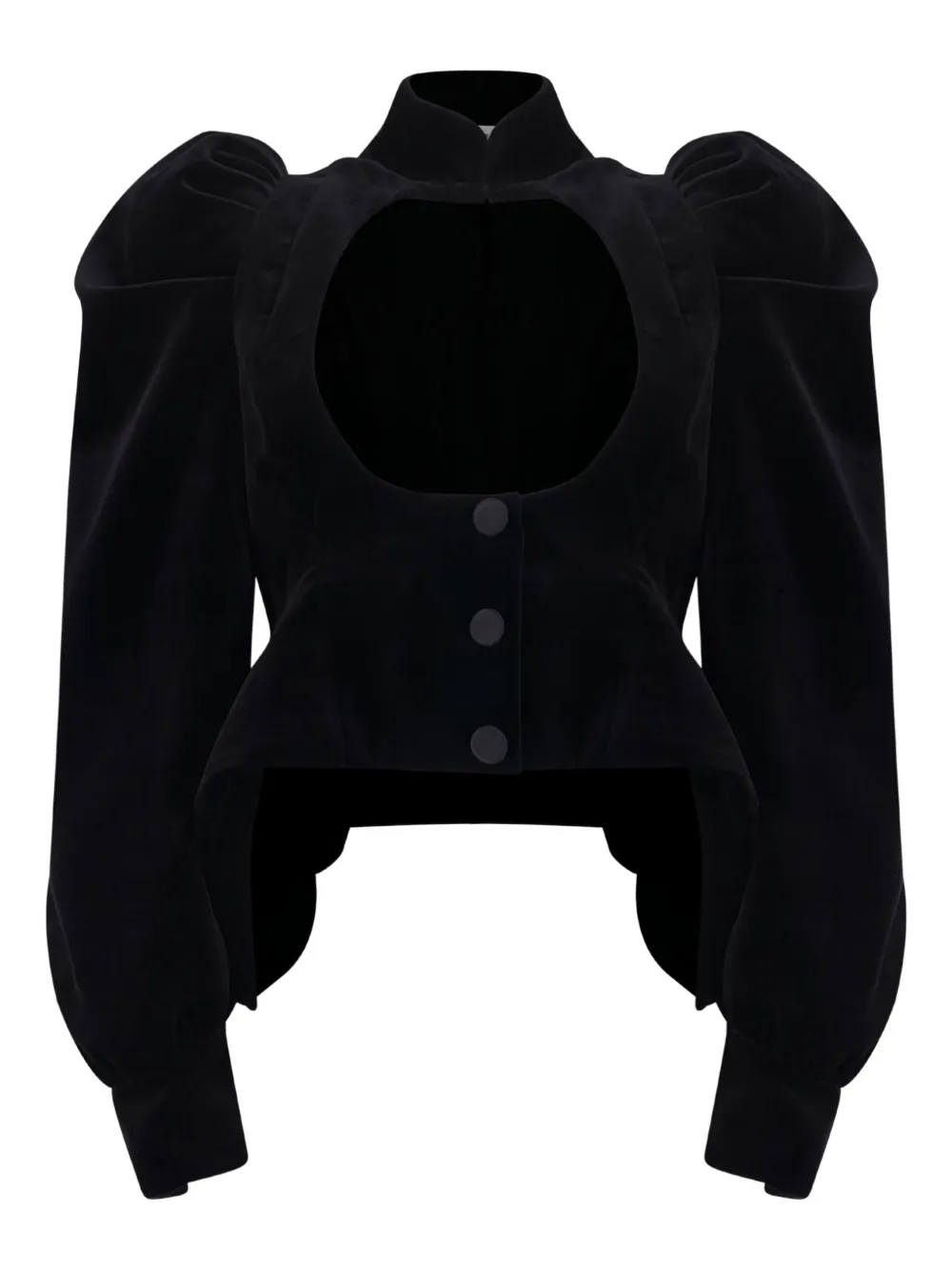 Alexander McQueen puff-sleeves button jacket | Black | Image 1