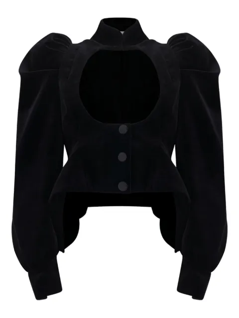 Alexander McQueen puff-sleeves button jacket