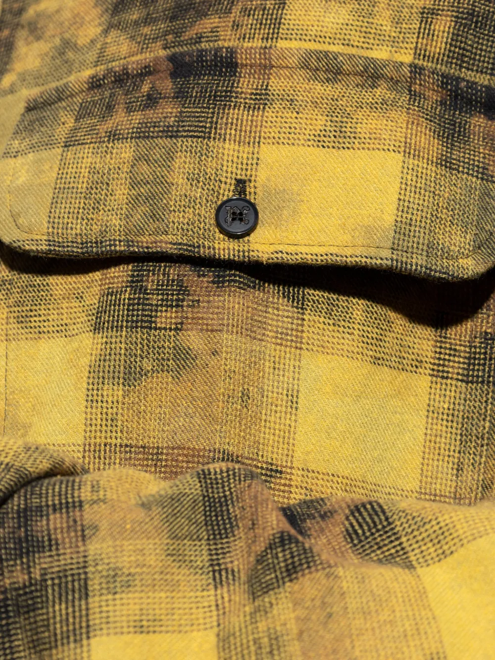 Palm Angels checked shirt Geel