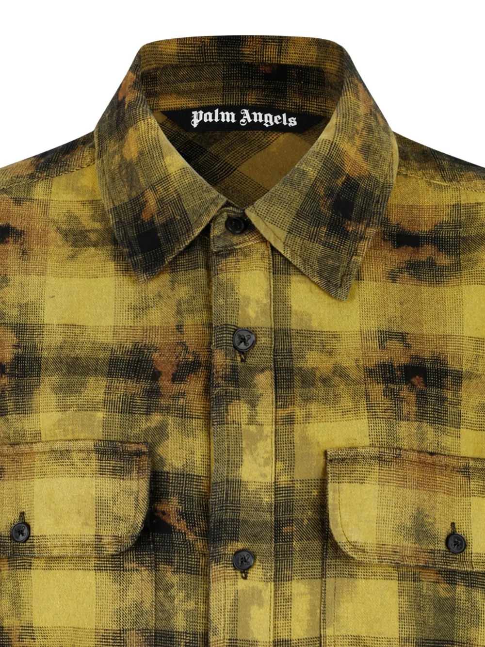 Palm Angels checked shirt Geel